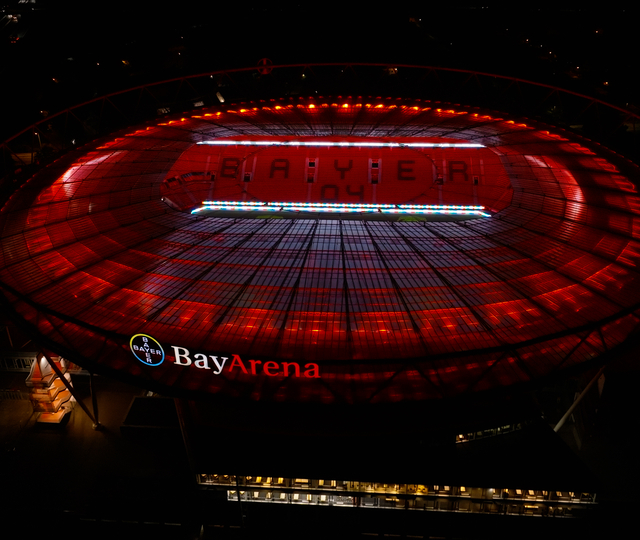 LEDVANCE and Bayer 04 Leverkusen light up BayArena.