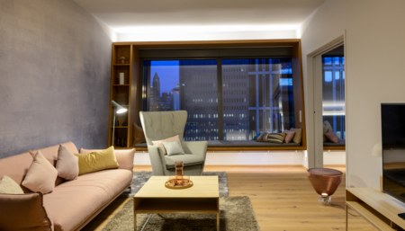 Éclairage LED à l'hôtel Radisson Blu de Francfort